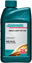 Заказать моторное масло Addinol Mega Light MV 039 0W-30, 1л Синтетическое | Артикул 4014766071729
